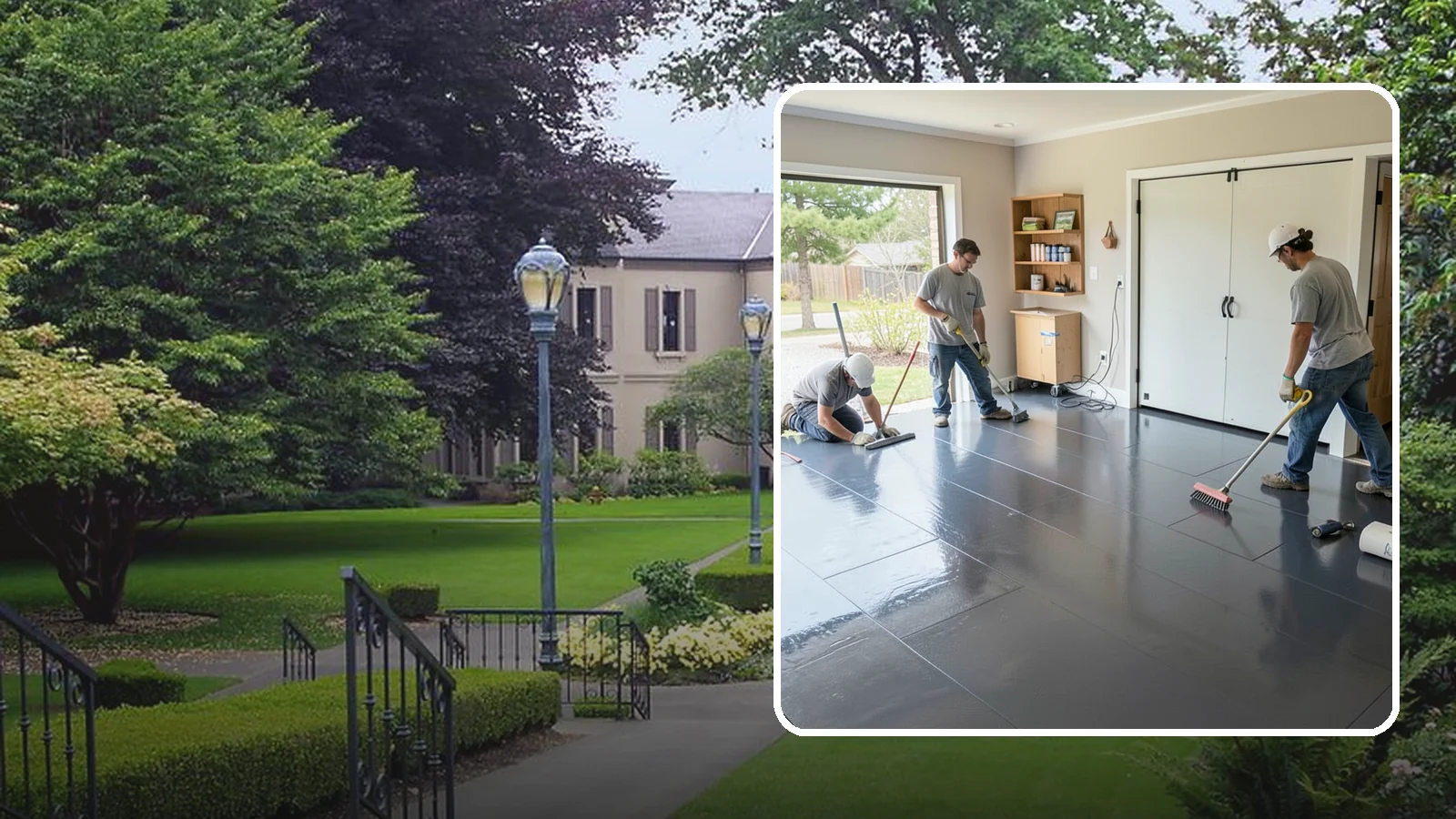 Epoxy Flooring Installation in Woodinville, King County, WA - Seamless epoxy flooring installation that creates a tough, chemical-resistant surface for garages and utility spaces.
