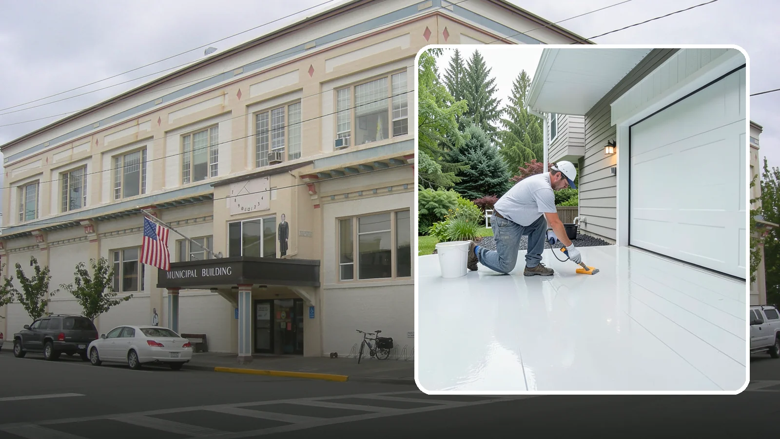 Epoxy Garage Floor in Anacortes, Skagit County, WA - Applying a durable epoxy coating that seals the slab against moisture, stains, and PNW road grime.