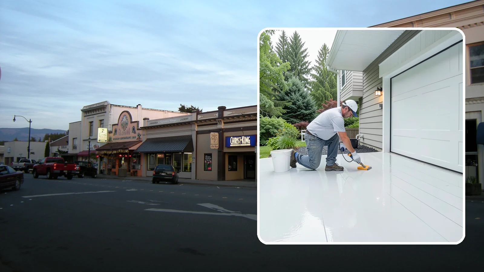 Epoxy Garage Floor in Burlington, Skagit County, WA - Applying a durable epoxy coating that seals the slab against moisture, stains, and PNW road grime.