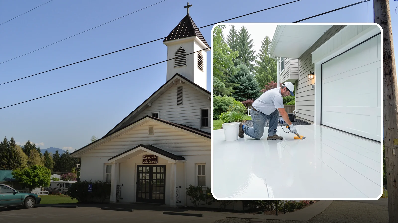 Epoxy Garage Floor in Concrete, Skagit County, WA - Applying a durable epoxy coating that seals the slab against moisture, stains, and PNW road grime.