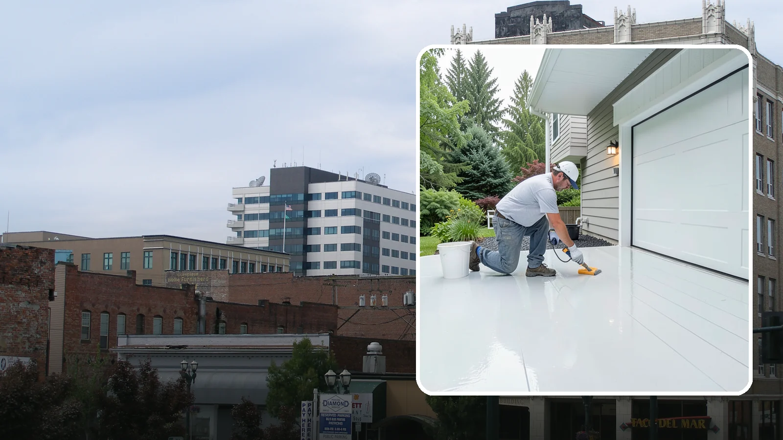 Epoxy Garage Floor in Everett, Snohomish County, WA - Applying a durable epoxy coating that seals the slab against moisture, stains, and PNW road grime.