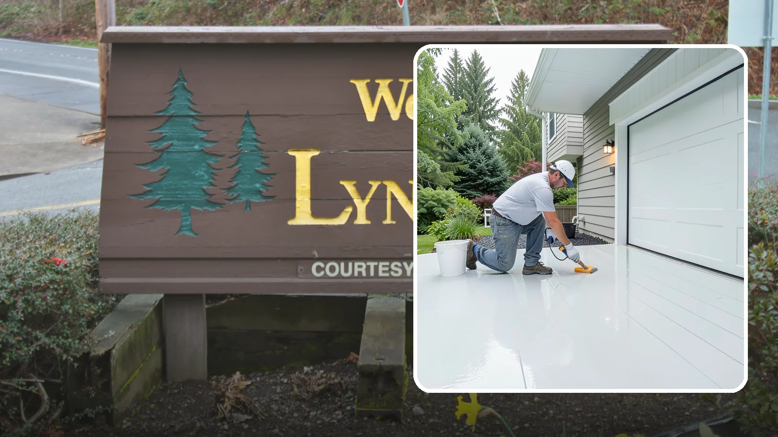 Epoxy Garage Floor in Lynnwood, Snohomish County, WA - Applying a durable epoxy coating that seals the slab against moisture, stains, and PNW road grime.