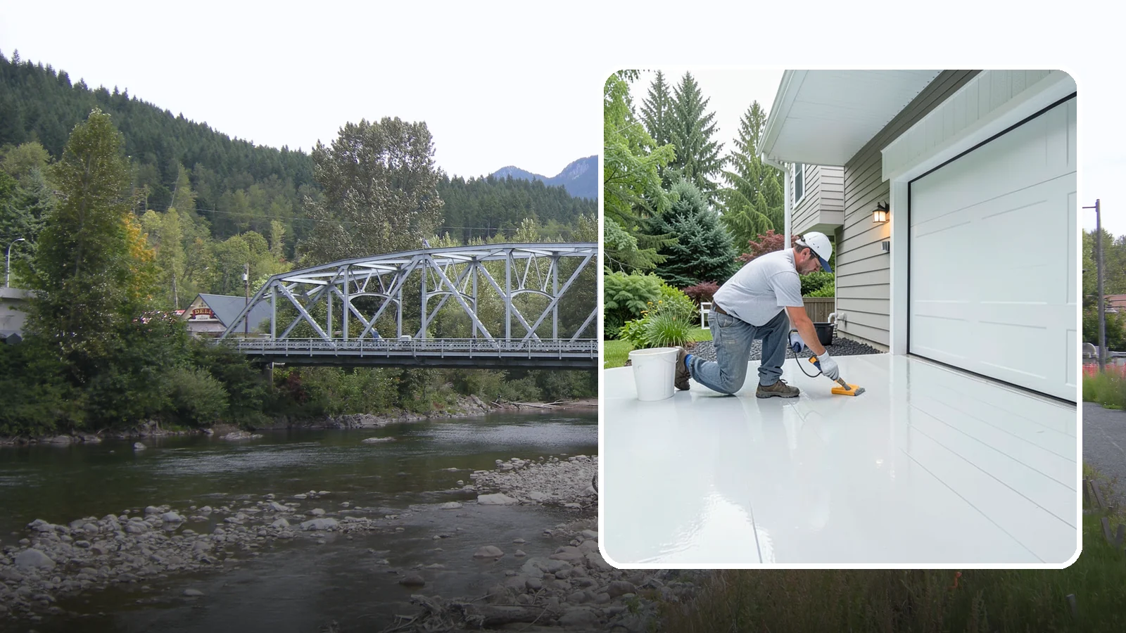 Epoxy Garage Floor in Skykomish, King County, WA - Applying a durable epoxy coating that seals the slab against moisture, stains, and PNW road grime.