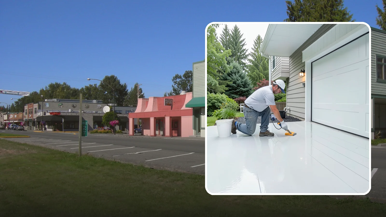 Epoxy Garage Floor in Snoqualmie, King County, WA - Applying a durable epoxy coating that seals the slab against moisture, stains, and PNW road grime.