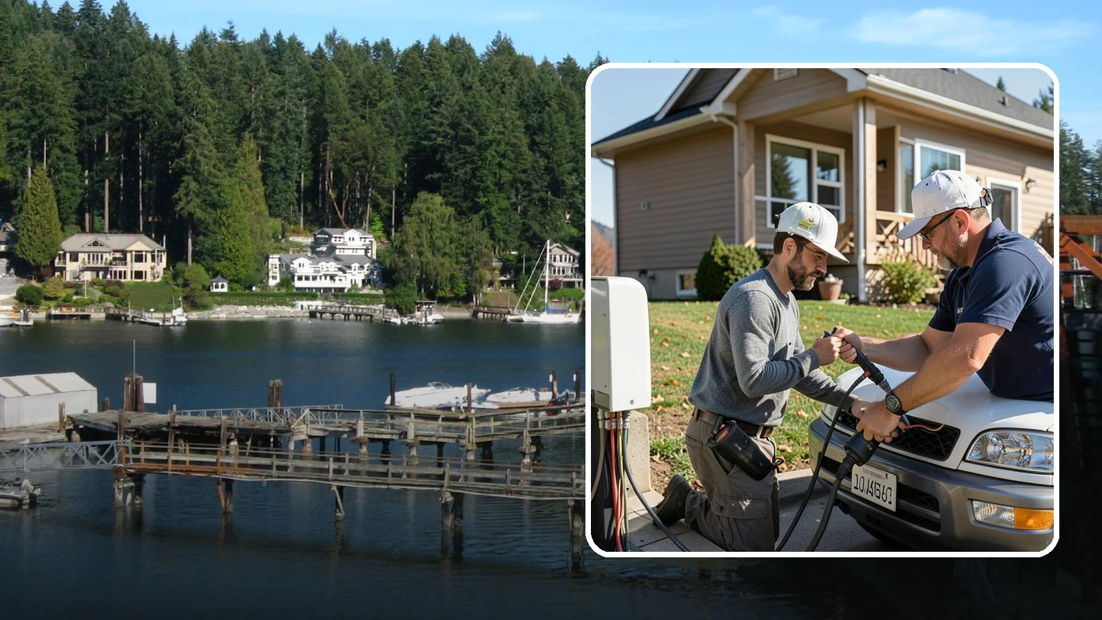 EV Charger Installation in Gig Harbor, Pierce County, WA - We install home EV chargers with the dedicated circuits and permits Washington code requires.