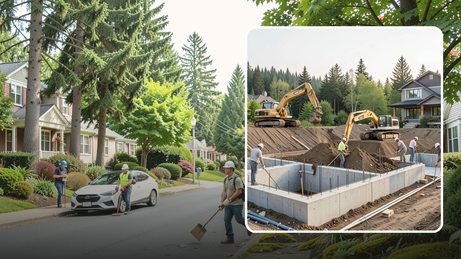 Excavation in Beaux Arts Village, King County, WA - We excavate for foundations, utilities, and grading with the equipment and control your Puget Sound site demands.