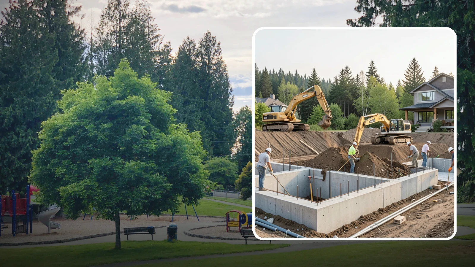 Excavation in Bonney Lake, Pierce County, WA - We excavate for foundations, utilities, and grading with the equipment and control your Puget Sound site demands.
