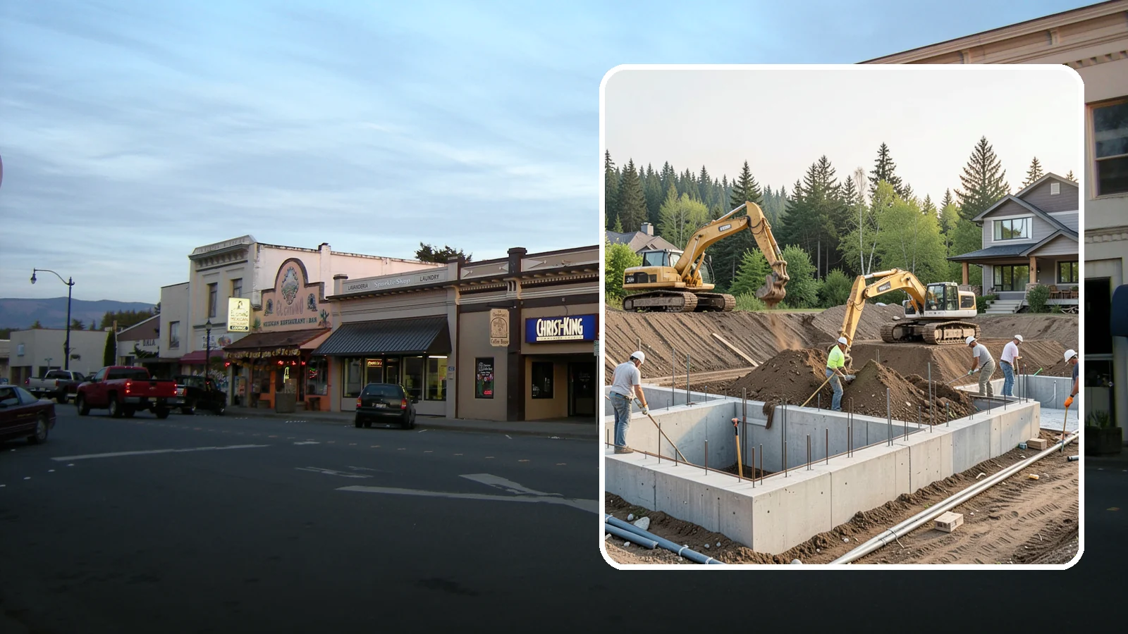Excavation in Burlington, Skagit County, WA - We excavate for foundations, utilities, and grading with the equipment and control your Puget Sound site demands.