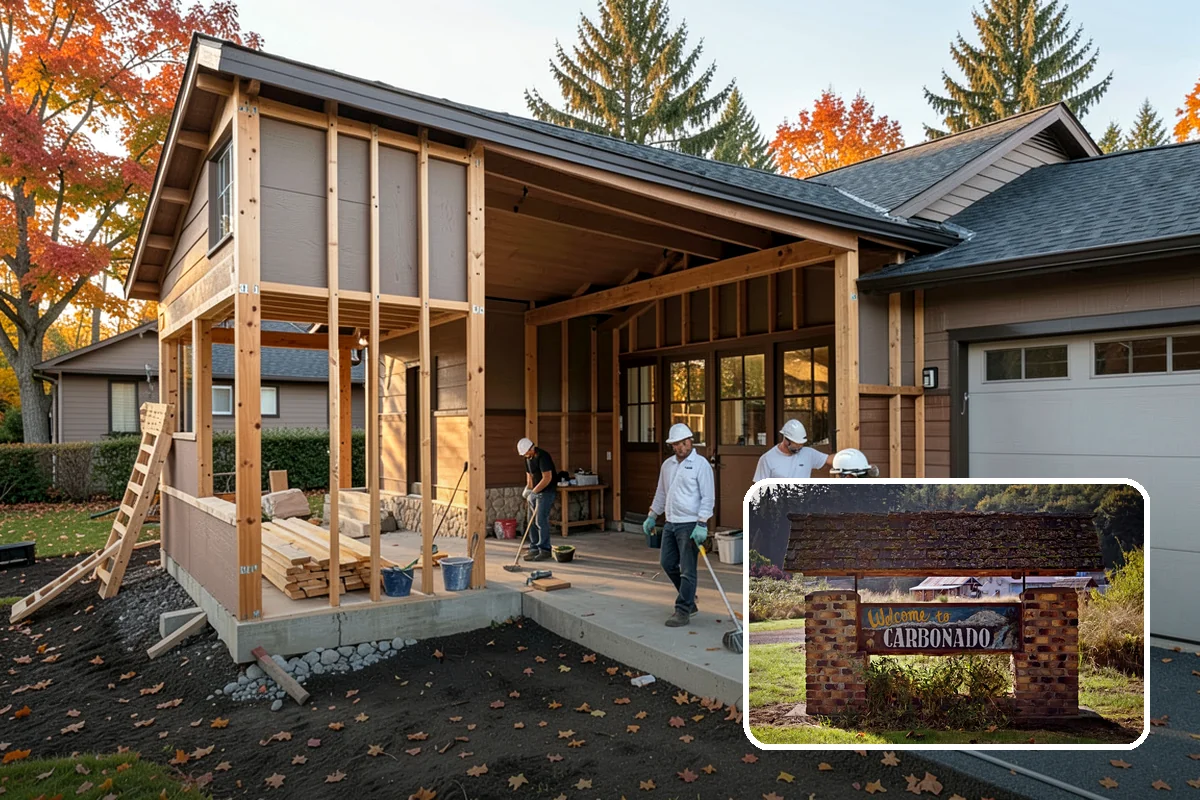 Excavation in Carbonado, Pierce County, WA - Digging to exact grade for footings and utilities