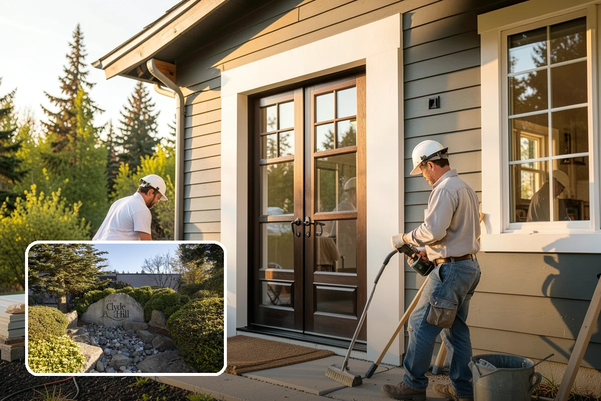 Excavation in Clyde Hill, King County, WA - Digging to exact grade for footings and utilities