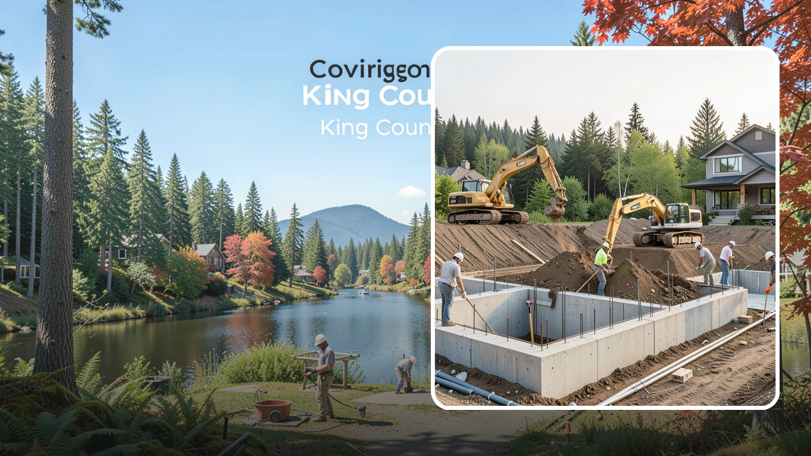 Excavation in Covington, King County, WA - We excavate for foundations, utilities, and grading with the equipment and control your Puget Sound site demands.