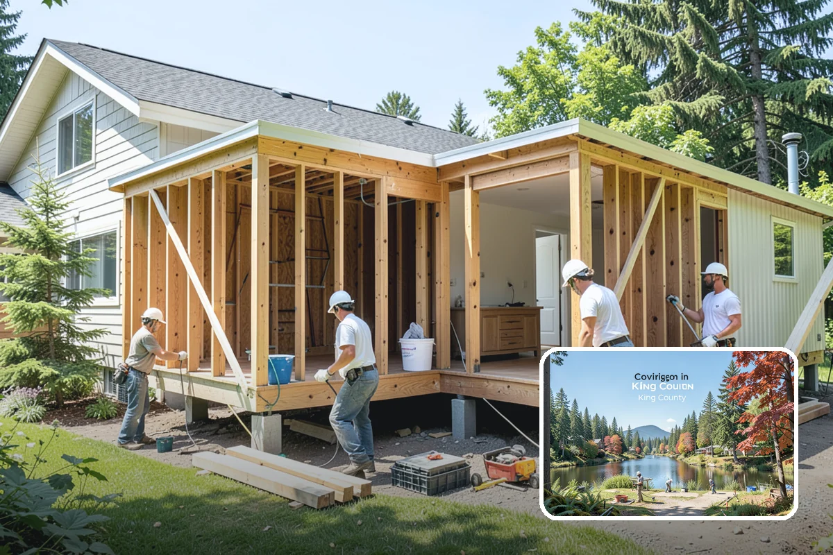 Excavation in Covington, King County, WA - Digging to exact grade for footings and utilities