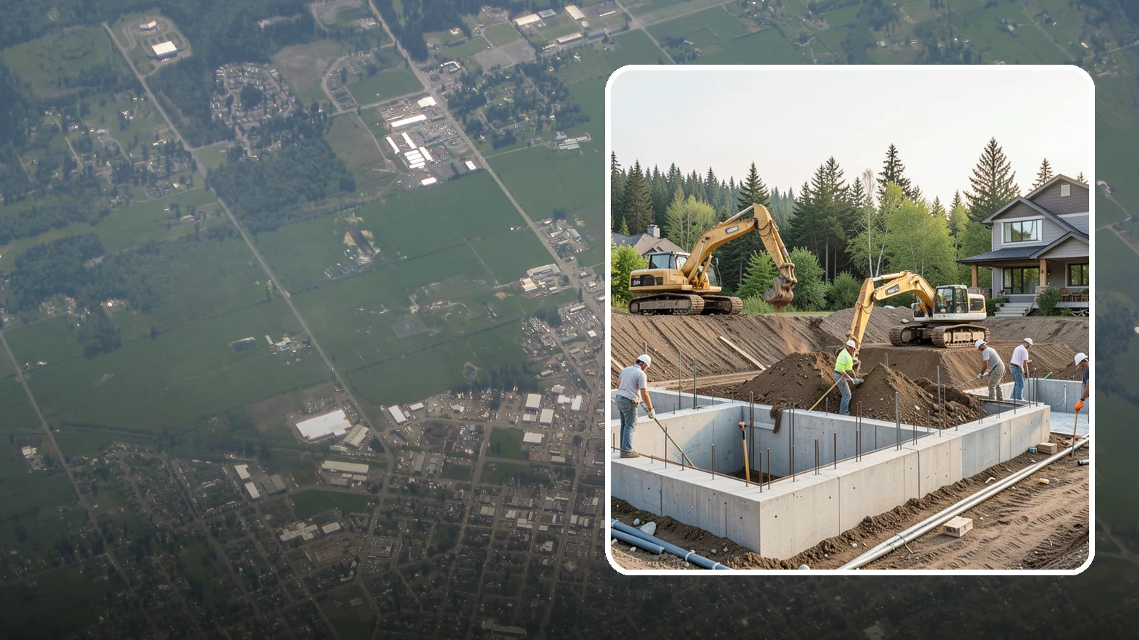 Excavation in Enumclaw, King County, WA - We excavate for foundations, utilities, and grading with the equipment and control your Puget Sound site demands.