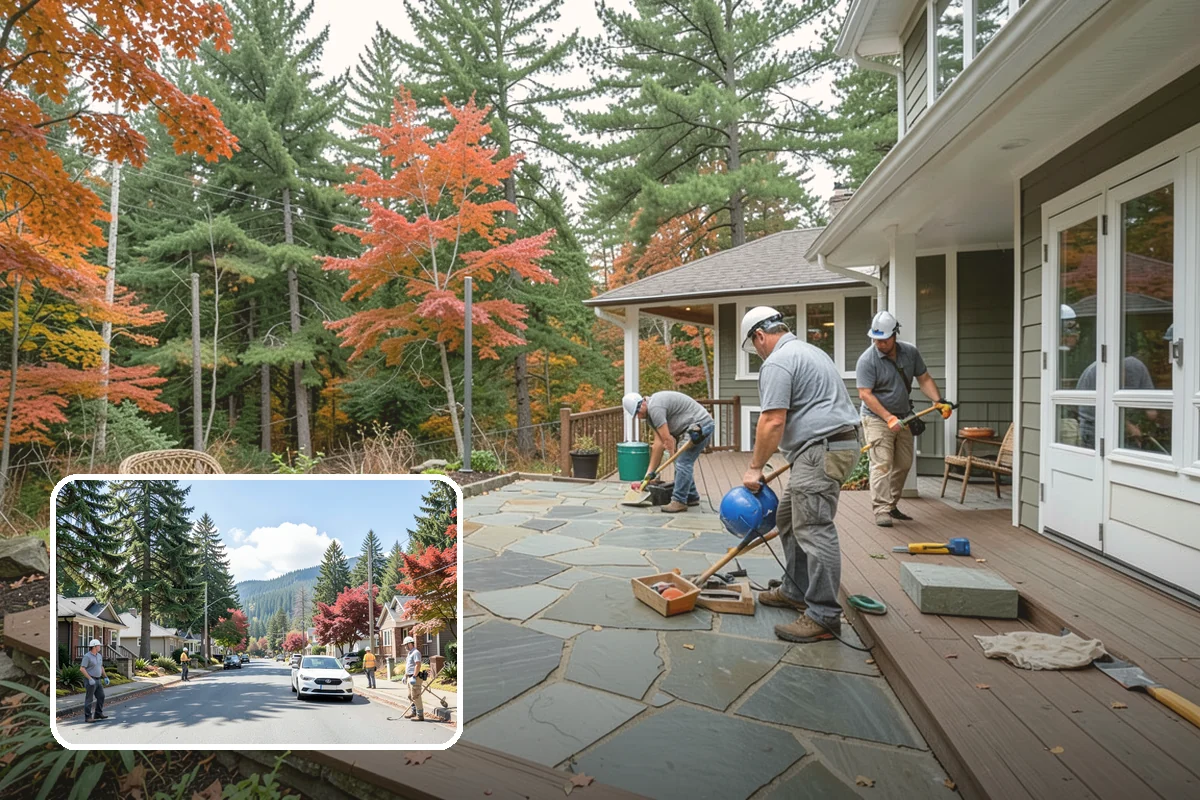 Excavation in Hunts Point, King County, WA - Digging to exact grade for footings and utilities