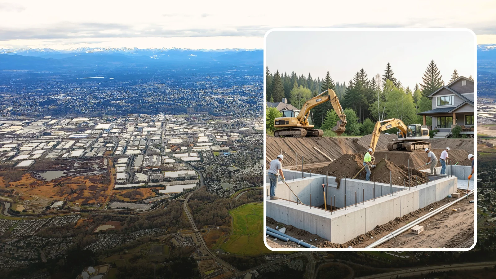Excavation in Kent, King County, WA - We excavate for foundations, utilities, and grading with the equipment and control your Puget Sound site demands.