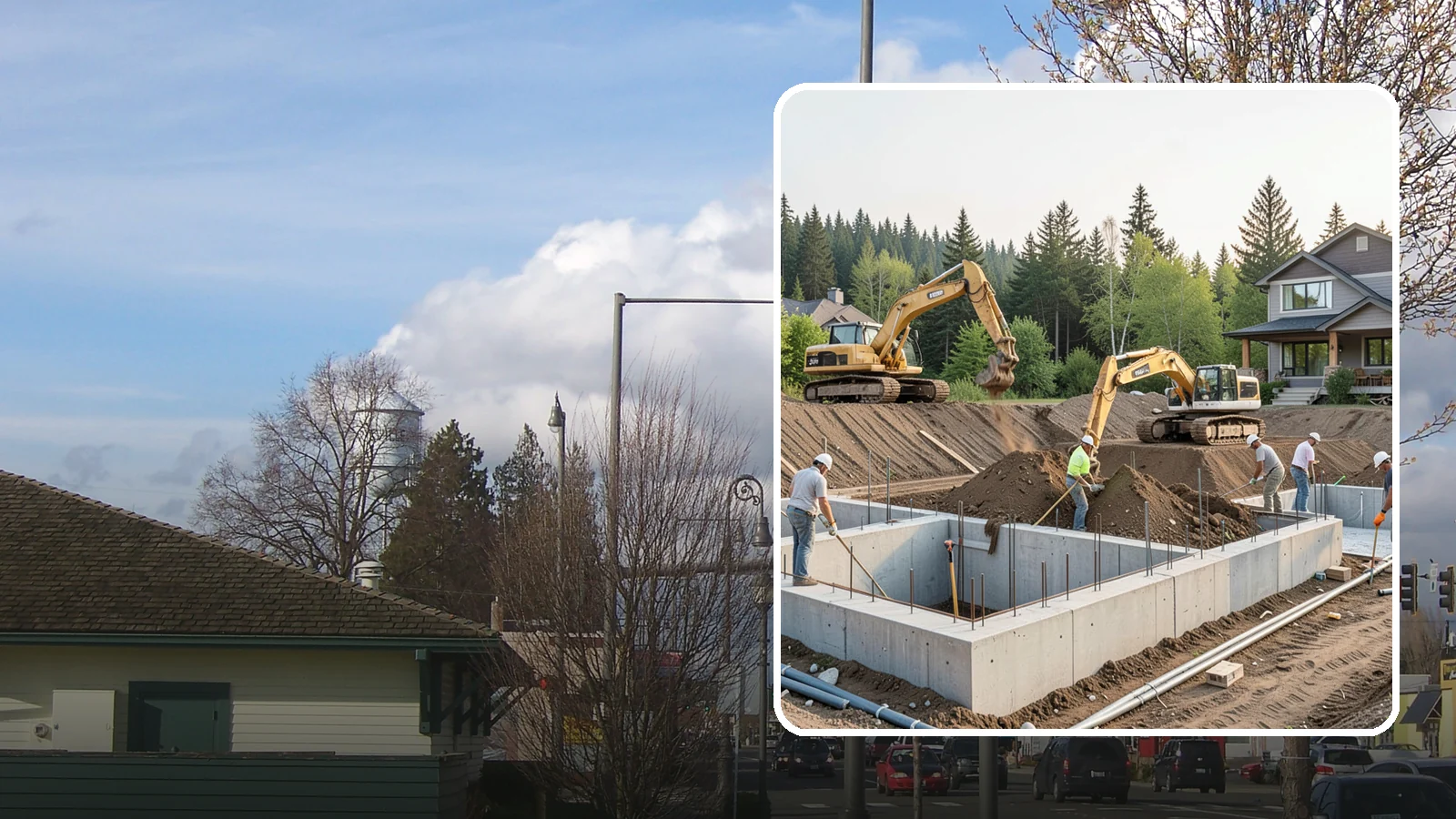 Excavation in Marysville, Snohomish County, WA - We excavate for foundations, utilities, and grading with the equipment and control your Puget Sound site demands.