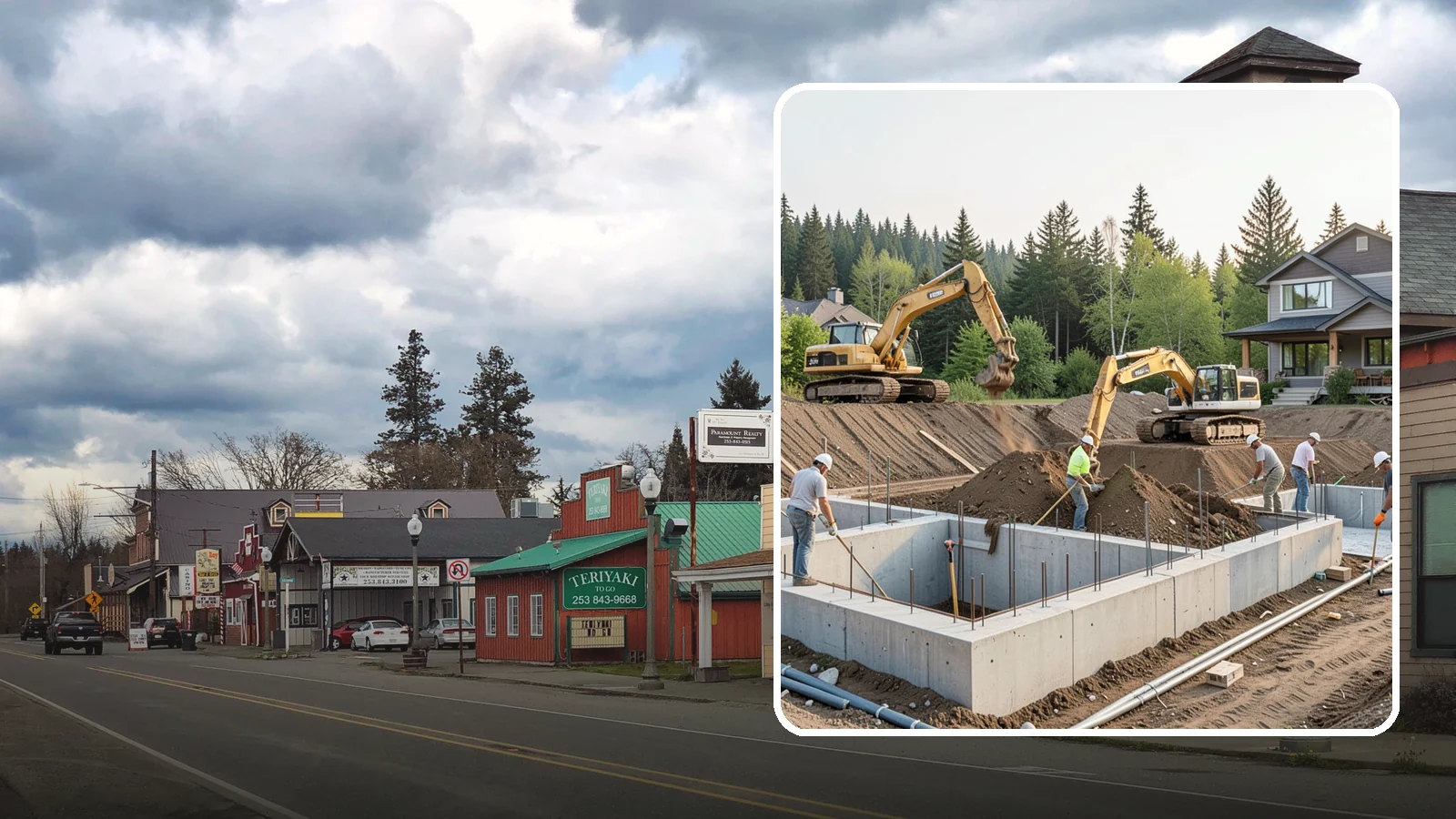 Excavation in Roy, Pierce County, WA - We excavate for foundations, utilities, and grading with the equipment and control your Puget Sound site demands.