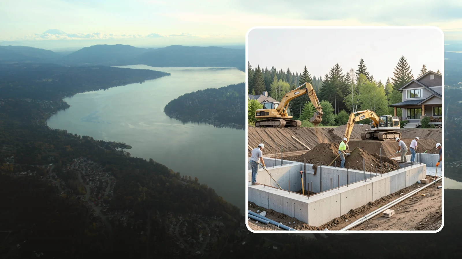 Excavation in Sammamish, King County, WA - We excavate for foundations, utilities, and grading with the equipment and control your Puget Sound site demands.