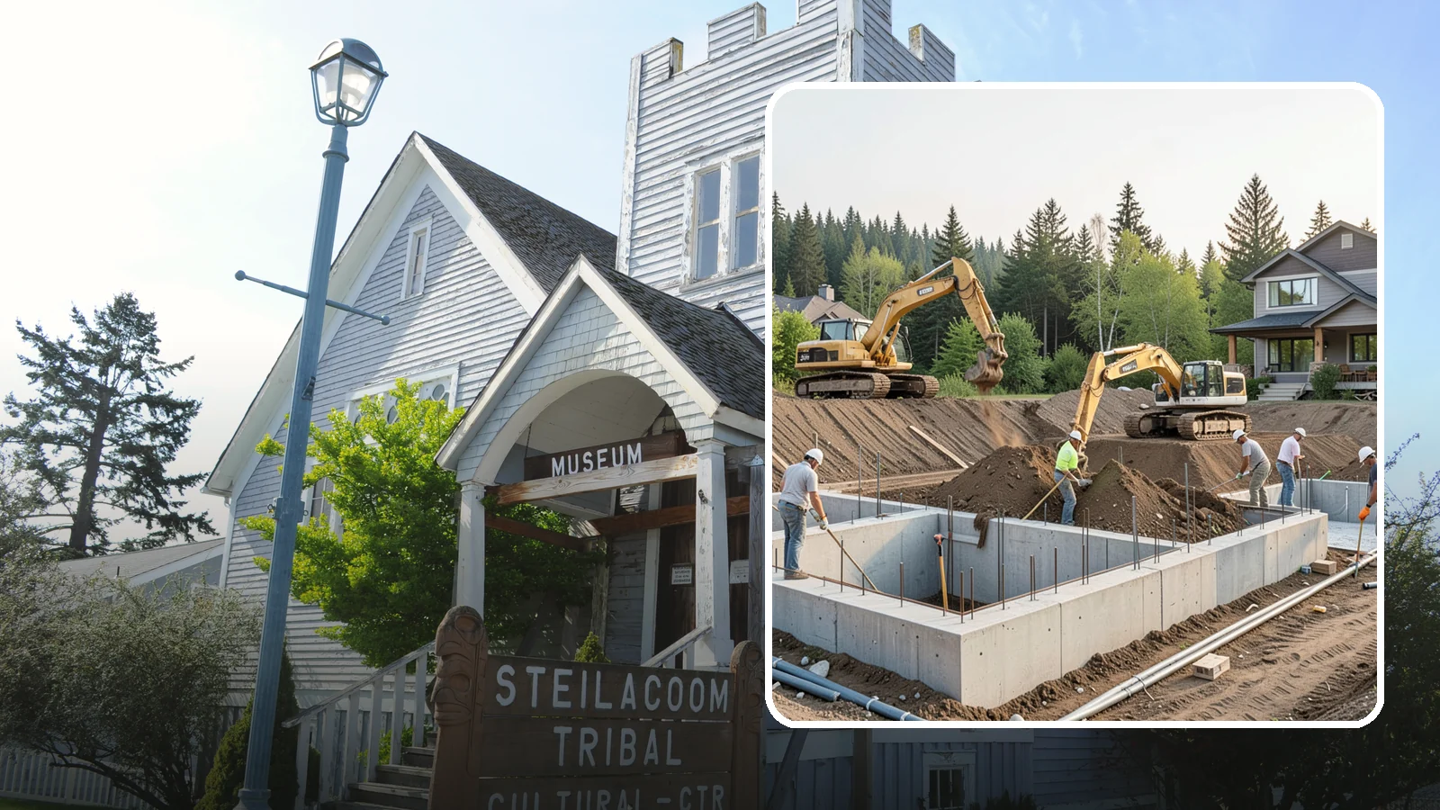 Excavation in Steilacoom, Pierce County, WA - We excavate for foundations, utilities, and grading with the equipment and control your Puget Sound site demands.
