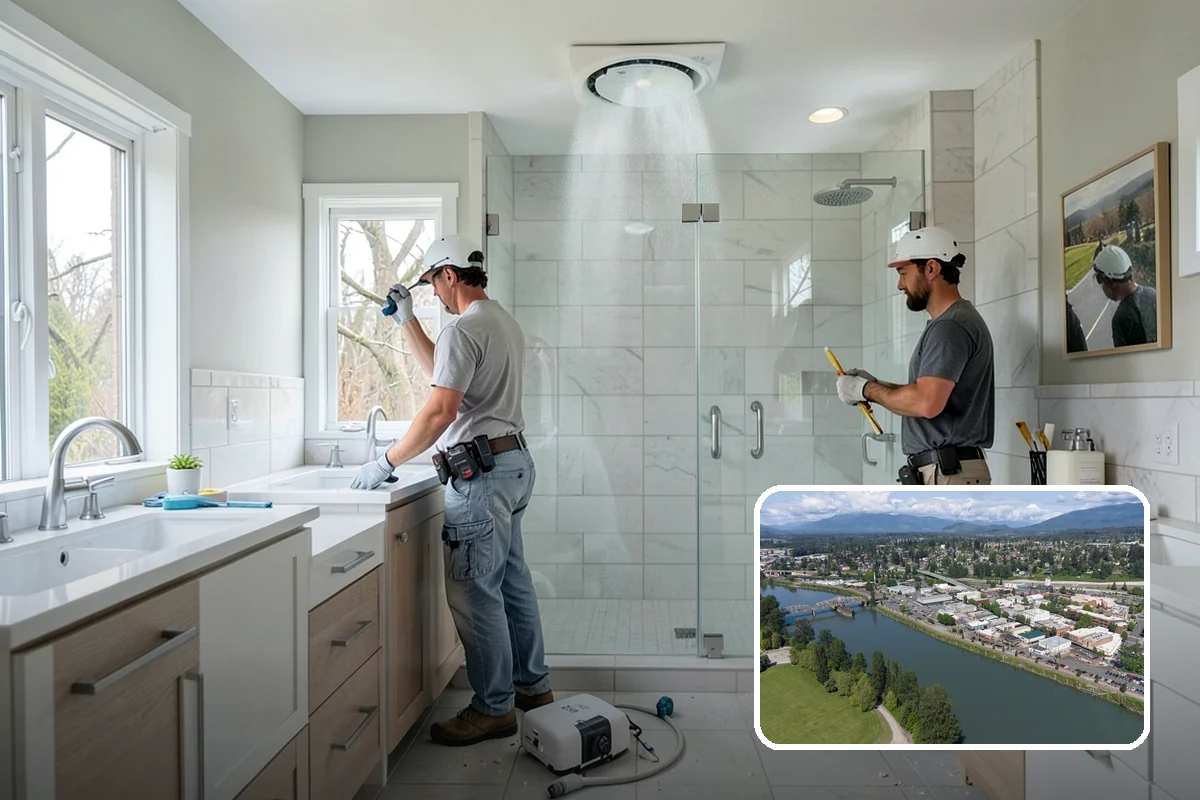 Exhaust Ventilation Installation in Mount Vernon, Skagit County, WA - Removes moisture that causes mold and rot