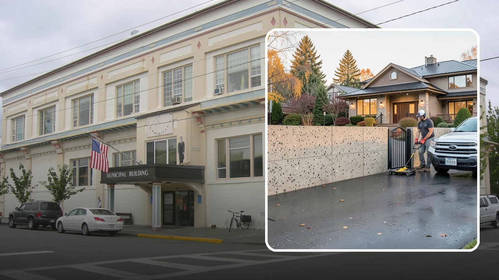 Exposed Aggregate Concrete in Anacortes, Skagit County, WA - Textured, slip-resistant exposed aggregate surfaces that add beauty and traction in a rainy climate.