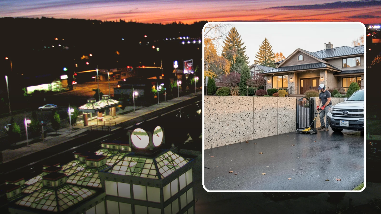 Exposed Aggregate Concrete in Auburn, King County, WA - Textured, slip-resistant exposed aggregate surfaces that add beauty and traction in a rainy climate.