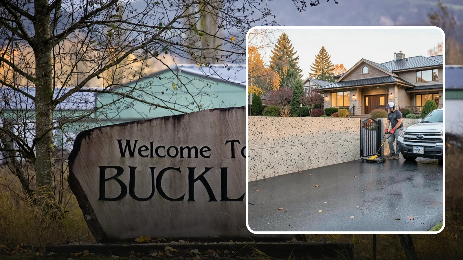 Exposed Aggregate Concrete in Buckley, Pierce County, WA - Textured, slip-resistant exposed aggregate surfaces that add beauty and traction in a rainy climate.