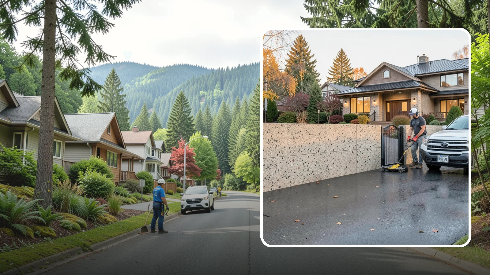 Exposed Aggregate Concrete in Darrington, Snohomish County, WA - Textured, slip-resistant exposed aggregate surfaces that add beauty and traction in a rainy climate.