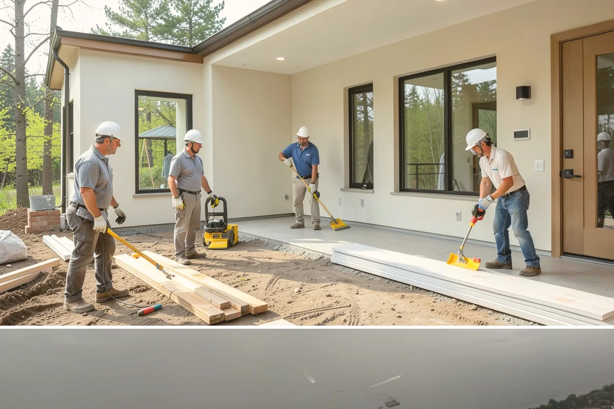 Exposed Aggregate Concrete in Des Moines, King County, WA - Warm, dry summer weather is critical for timing the exposure wash and sealing correctly.