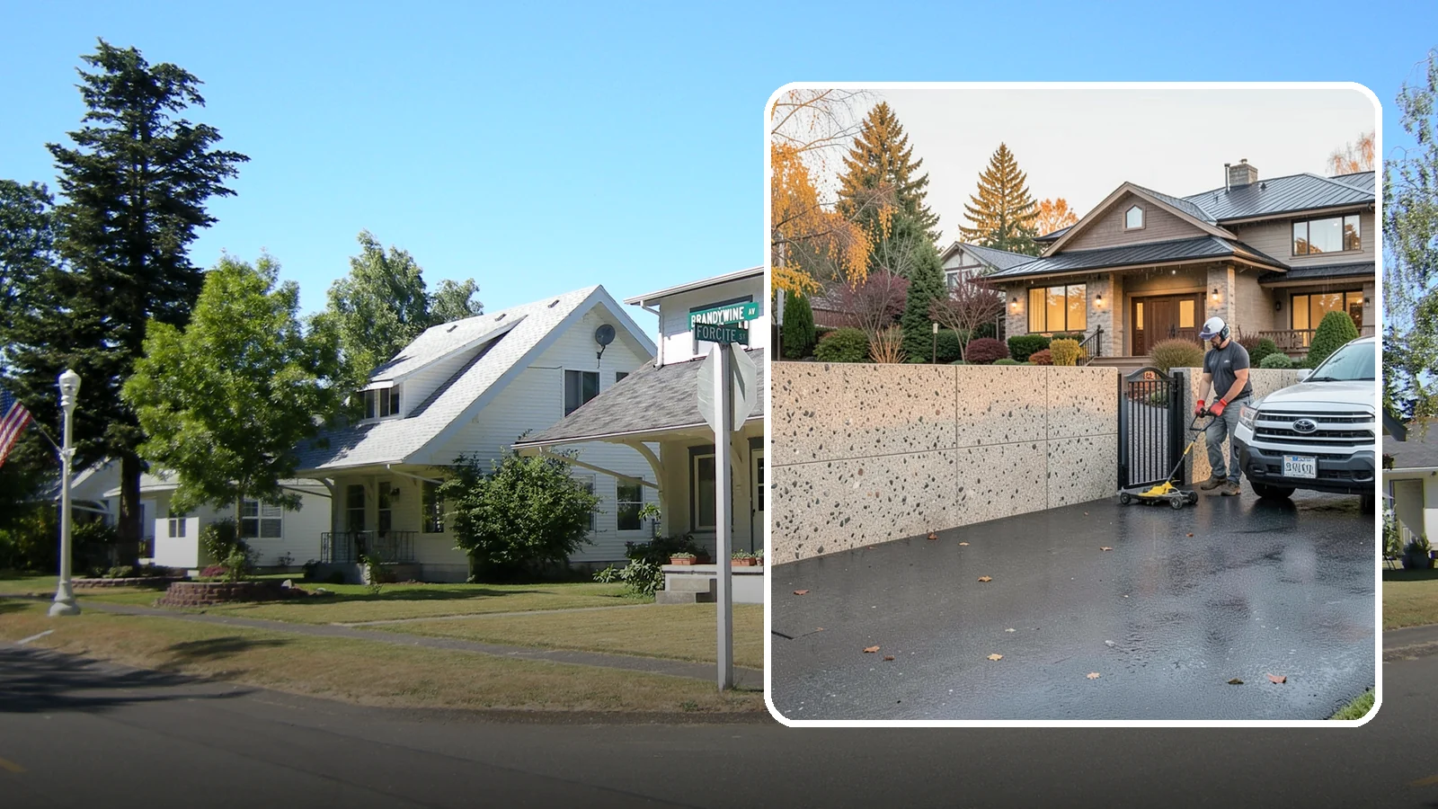 Exposed Aggregate Concrete in DuPont, Pierce County, WA - Textured, slip-resistant exposed aggregate surfaces that add beauty and traction in a rainy climate.