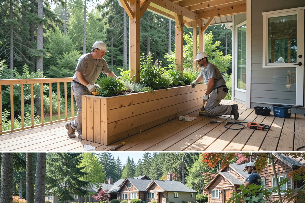 Exposed Aggregate Concrete in Edgewood, Pierce County, WA - Warm, dry summer weather is critical for timing the exposure wash and sealing correctly.