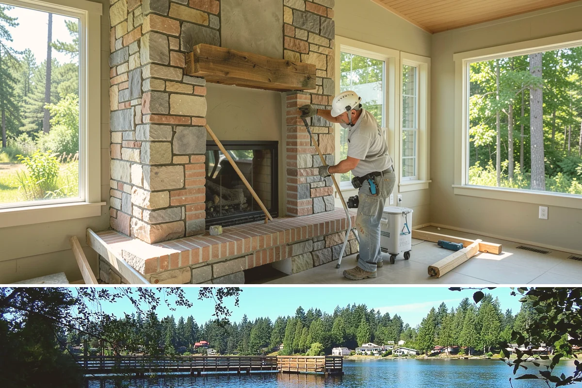 Exposed Aggregate Concrete in Federal Way, King County, WA - Warm, dry summer weather is critical for timing the exposure wash and sealing correctly.