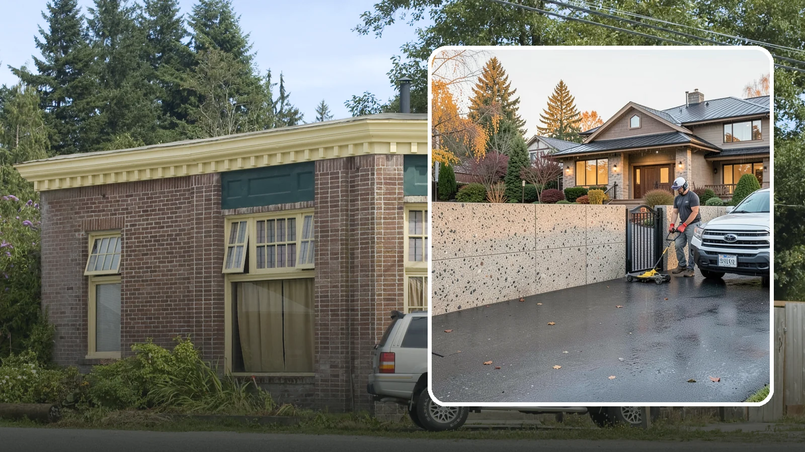 Exposed Aggregate Concrete in Hamilton, Skagit County, WA - Textured, slip-resistant exposed aggregate surfaces that add beauty and traction in a rainy climate.
