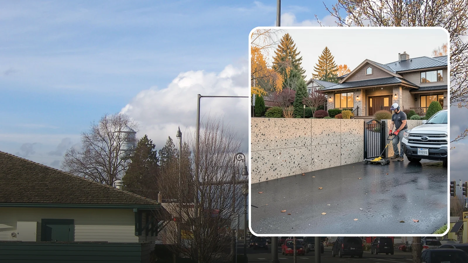 Exposed Aggregate Concrete in Marysville, Snohomish County, WA - Textured, slip-resistant exposed aggregate surfaces that add beauty and traction in a rainy climate.