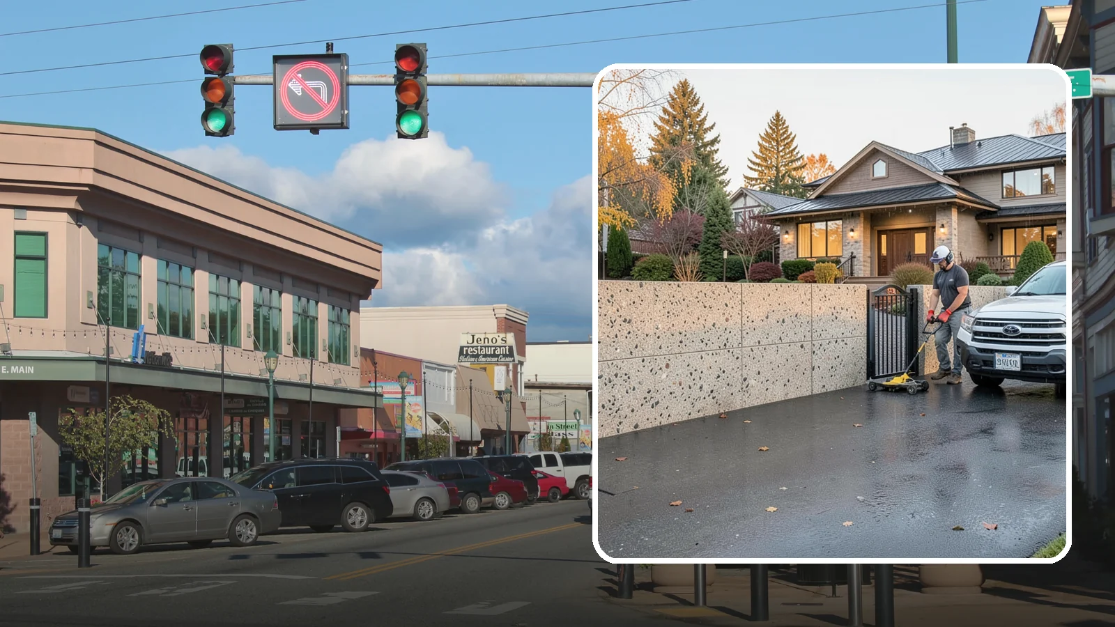 Exposed Aggregate Concrete in Monroe, Snohomish County, WA - Textured, slip-resistant exposed aggregate surfaces that add beauty and traction in a rainy climate.
