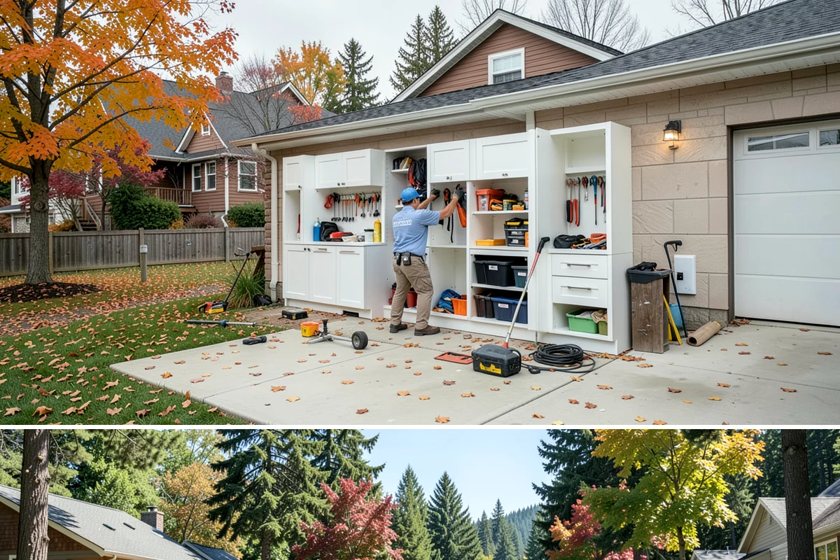 Exposed Aggregate Concrete in Orting, Pierce County, WA - Warm, dry summer weather is critical for timing the exposure wash and sealing correctly.