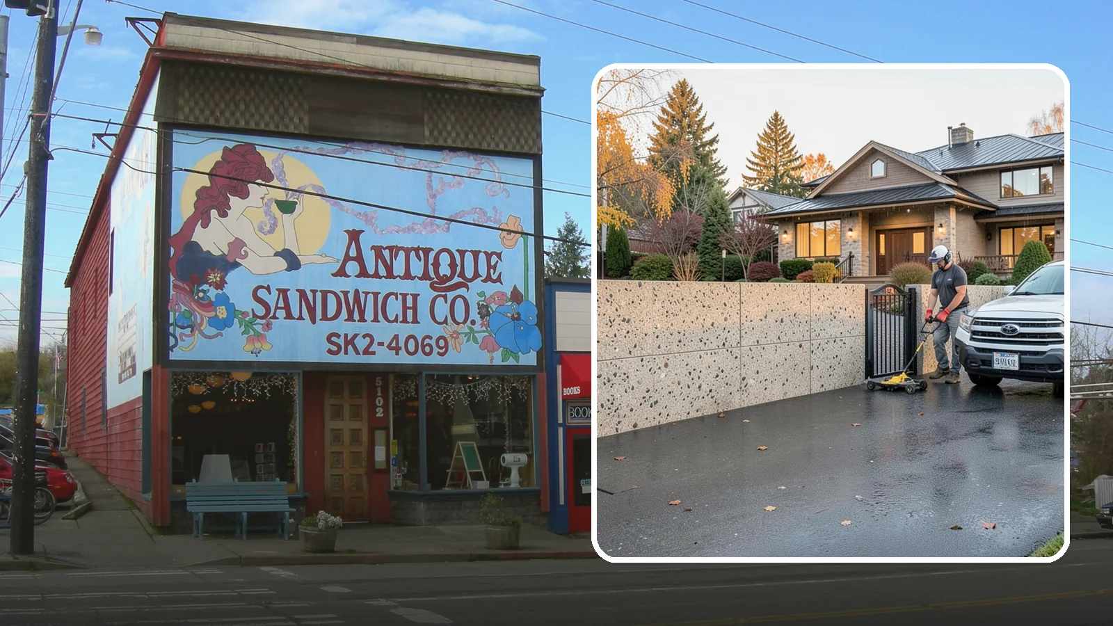 Exposed Aggregate Concrete in Ruston, Pierce County, WA - Textured, slip-resistant exposed aggregate surfaces that add beauty and traction in a rainy climate.