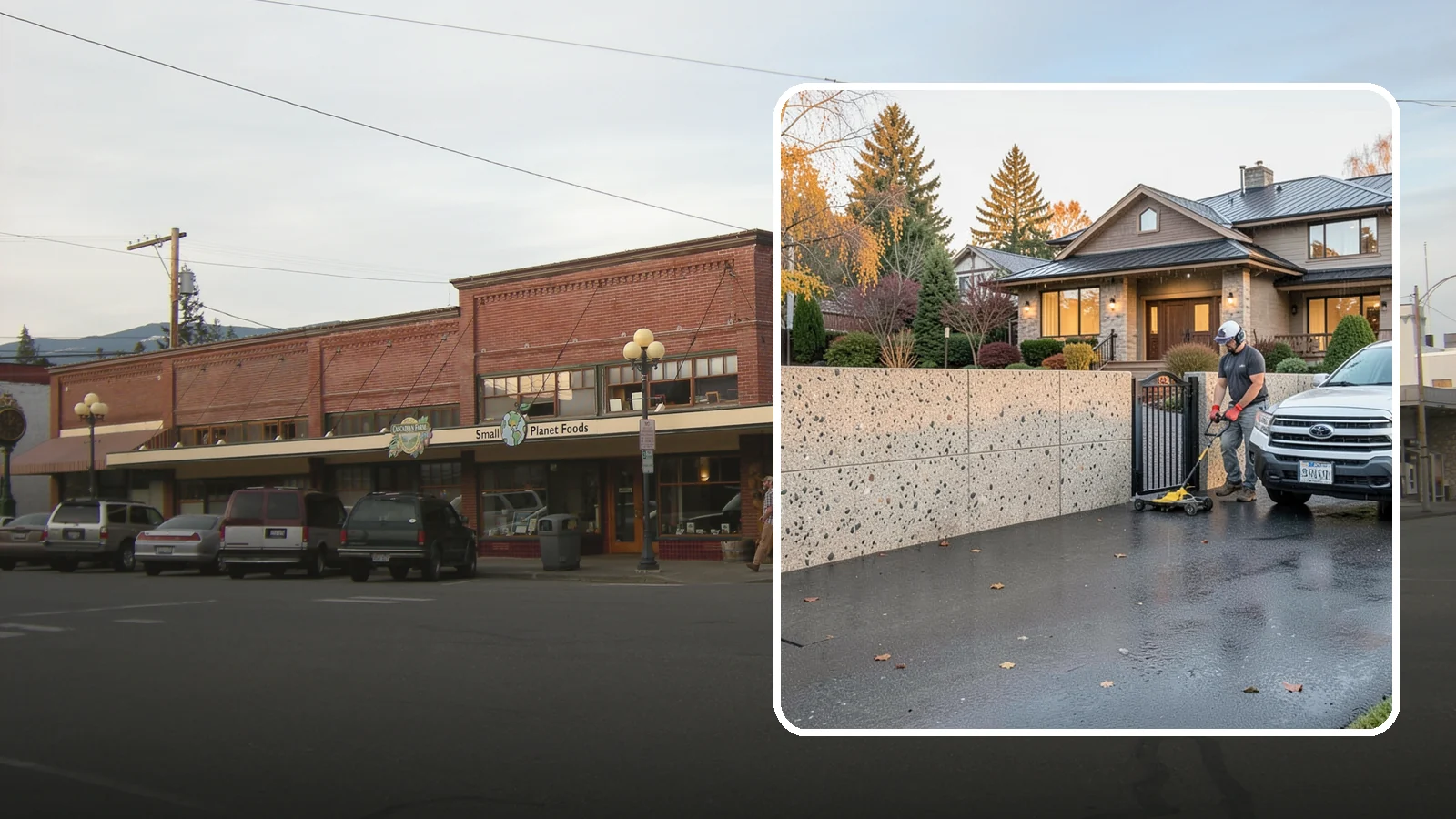 Exposed Aggregate Concrete in Sedro-Woolley, Skagit County, WA - Textured, slip-resistant exposed aggregate surfaces that add beauty and traction in a rainy climate.