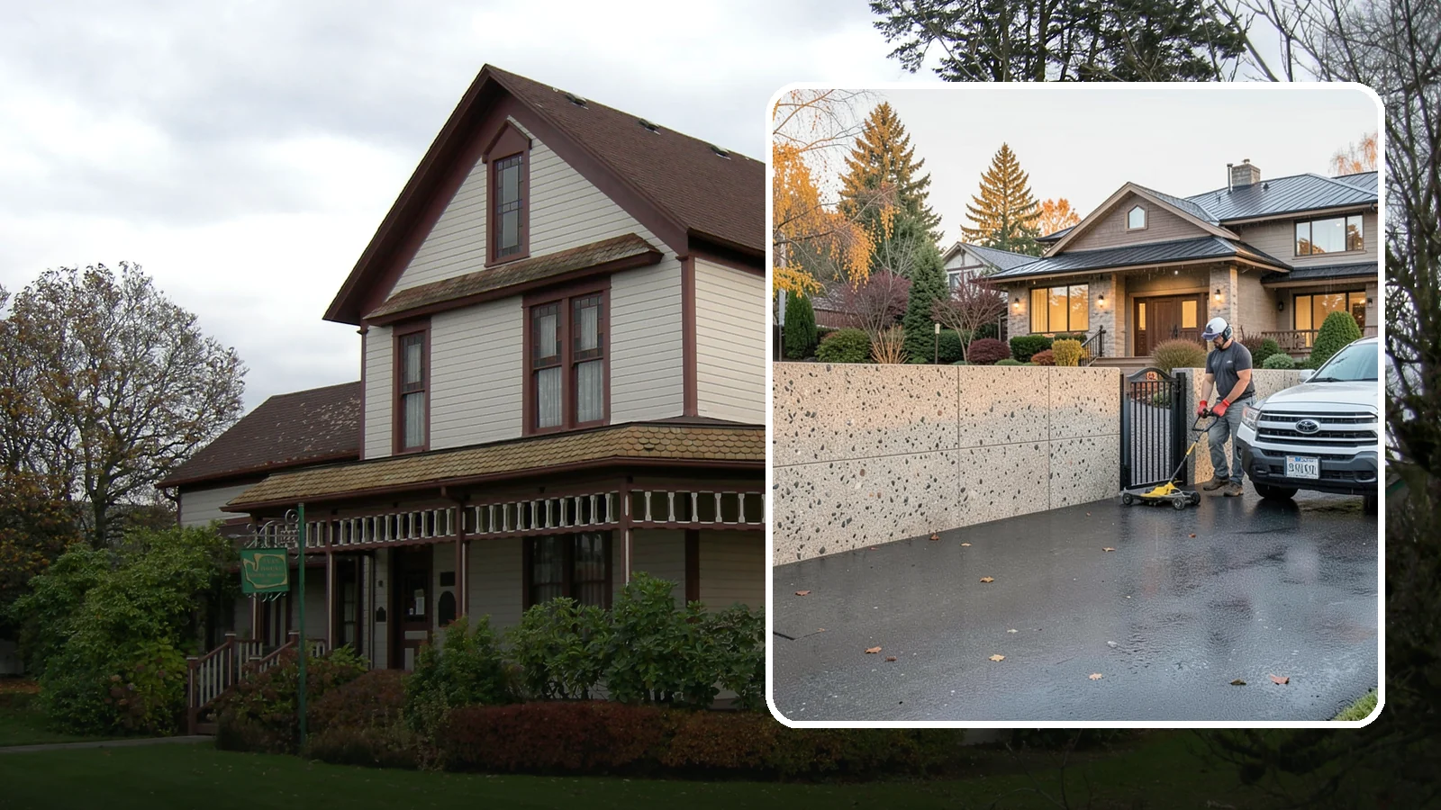 Exposed Aggregate Concrete in Sumner, Pierce County, WA - Textured, slip-resistant exposed aggregate surfaces that add beauty and traction in a rainy climate.