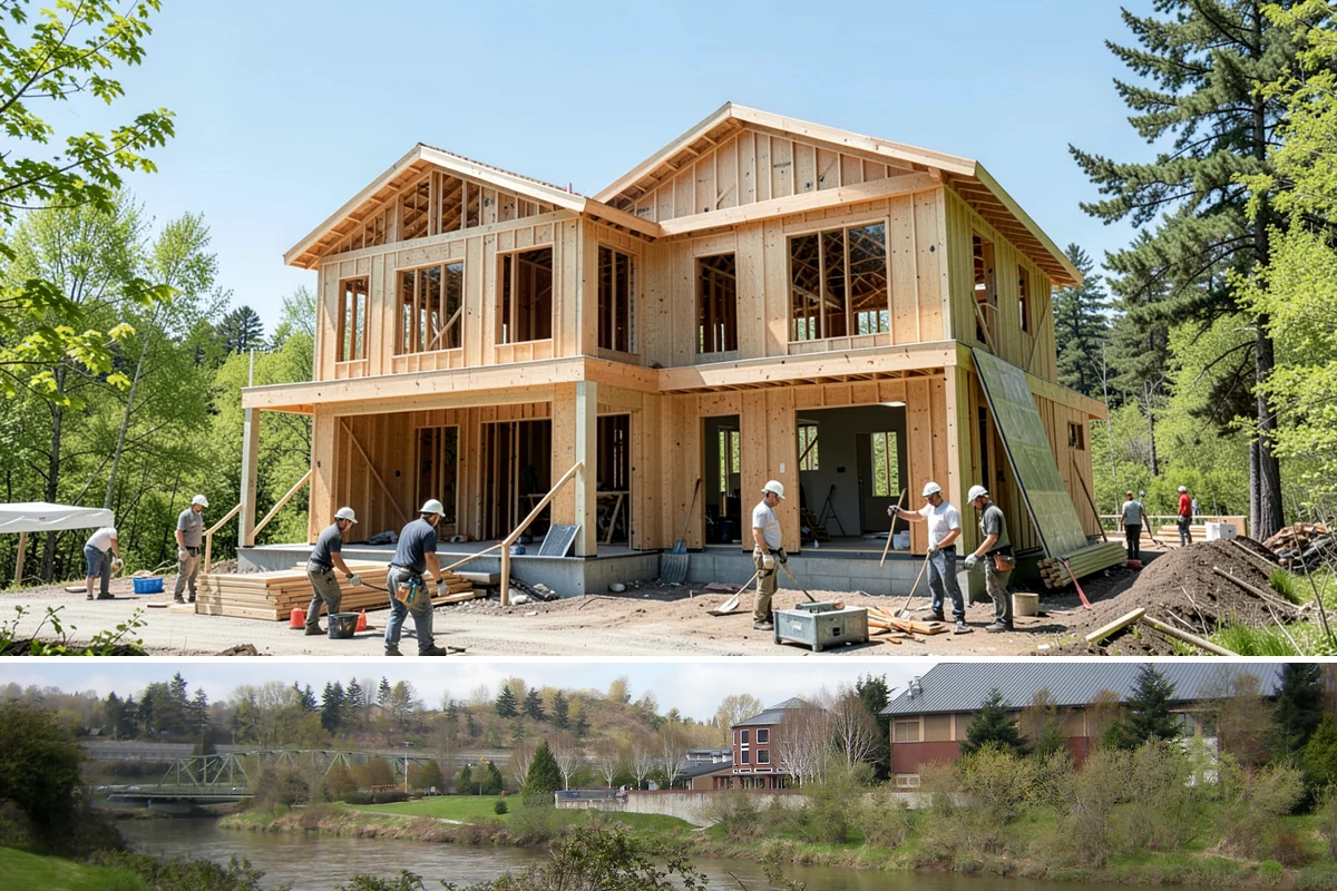 Exposed Aggregate Concrete in Tukwila, King County, WA - Warm, dry summer weather is critical for timing the exposure wash and sealing correctly.