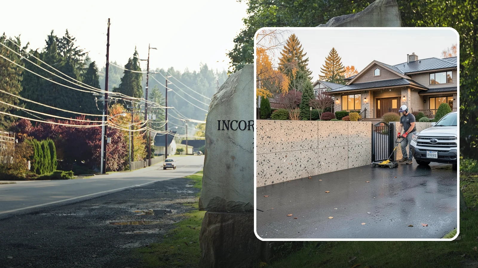 Exposed Aggregate Concrete in Wilkeson, Pierce County, WA - Textured, slip-resistant exposed aggregate surfaces that add beauty and traction in a rainy climate.