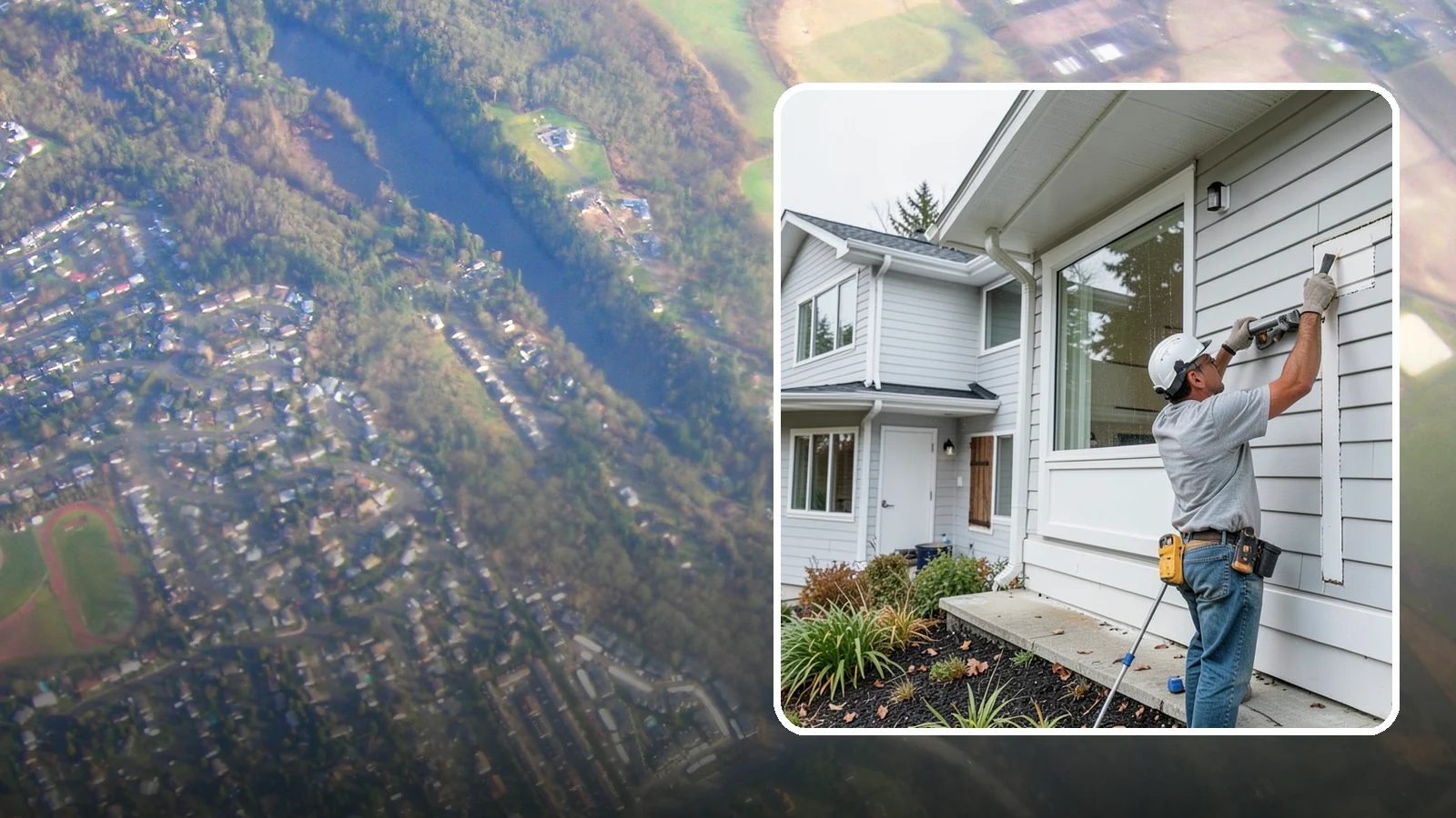 Exterior Caulking in Algona, King County, WA - Exterior caulking that seals the gaps where wind-driven rain tries to enter your home.