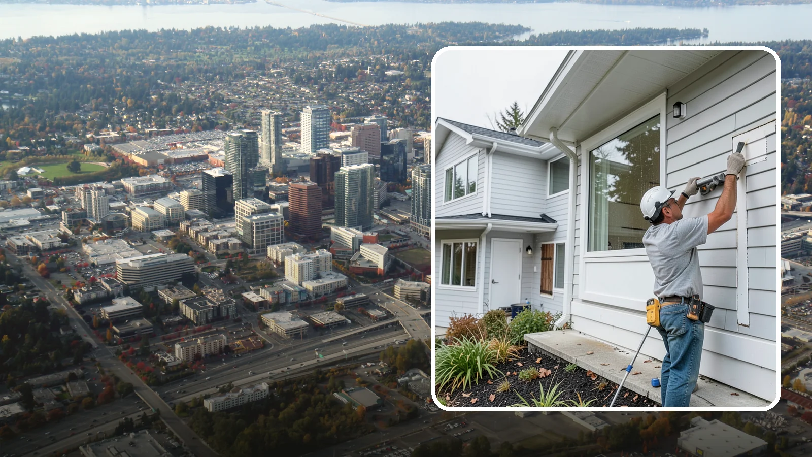 Exterior Caulking in Bellevue, King County, WA - Exterior caulking that seals the gaps where wind-driven rain tries to enter your home.