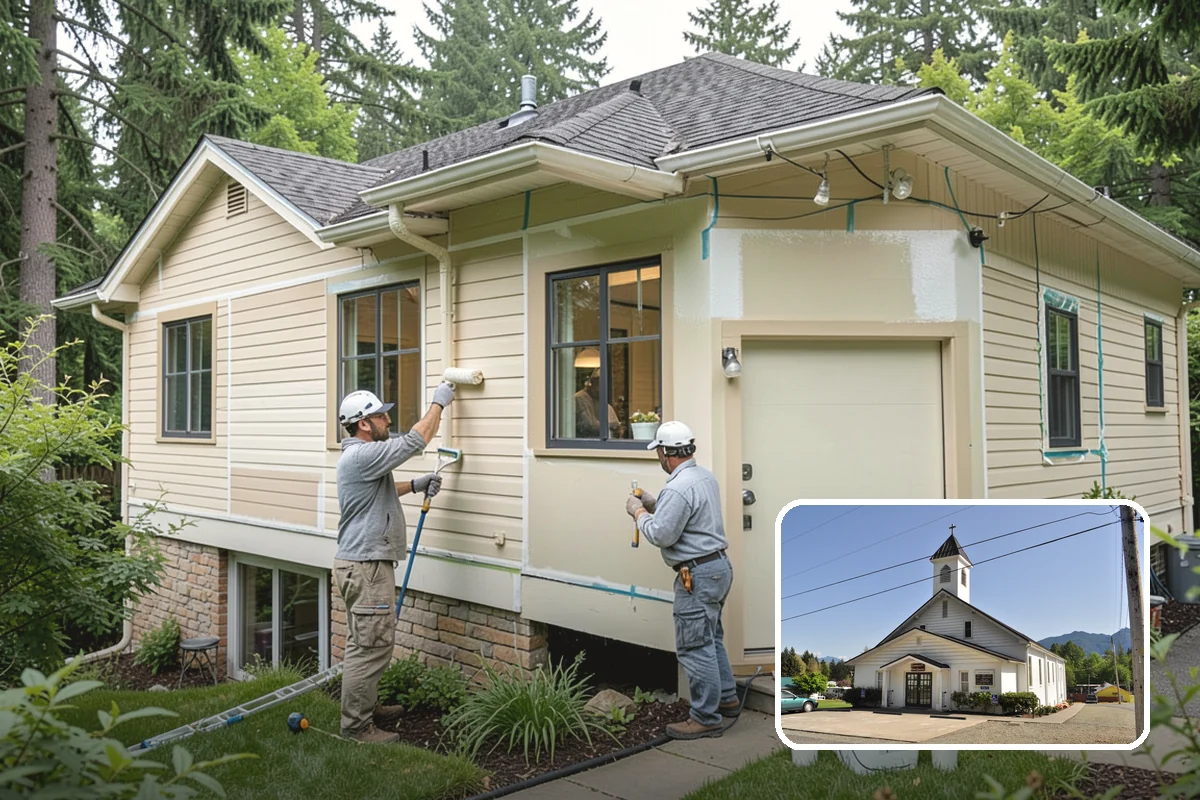 Exterior Caulking in Concrete, Skagit County, WA - Blocks wind-driven rain at every joint