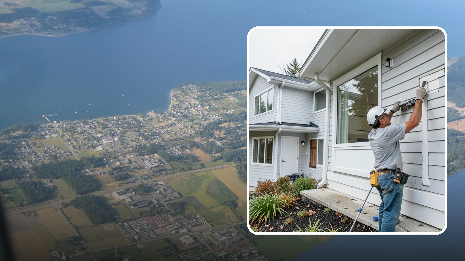 Exterior Caulking in Coupeville, Island County, WA - Exterior caulking that seals the gaps where wind-driven rain tries to enter your home.