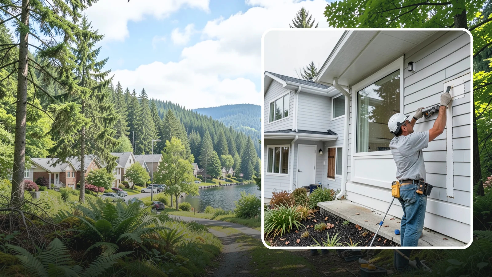 Exterior Caulking in Lake Forest Park, King County, WA - Exterior caulking that seals the gaps where wind-driven rain tries to enter your home.