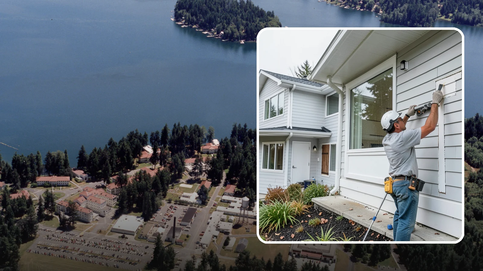 Exterior Caulking in Lakewood, Pierce County, WA - Exterior caulking that seals the gaps where wind-driven rain tries to enter your home.