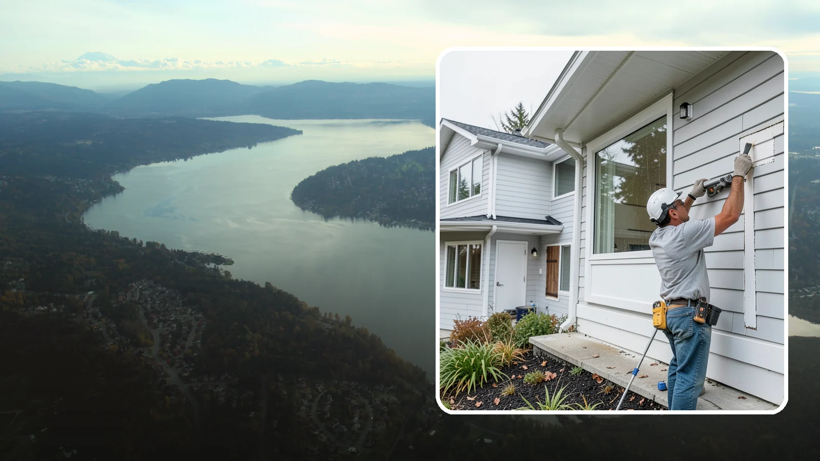 Exterior Caulking in Sammamish, King County, WA - Exterior caulking that seals the gaps where wind-driven rain tries to enter your home.