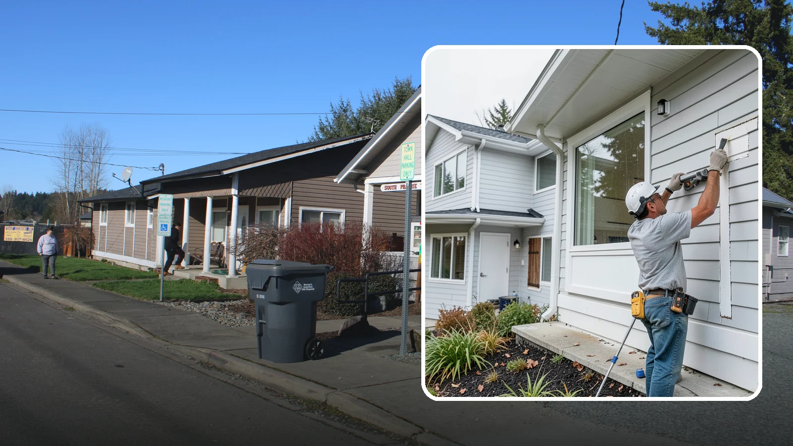 Exterior Caulking in South Prairie, Pierce County, WA - Exterior caulking that seals the gaps where wind-driven rain tries to enter your home.