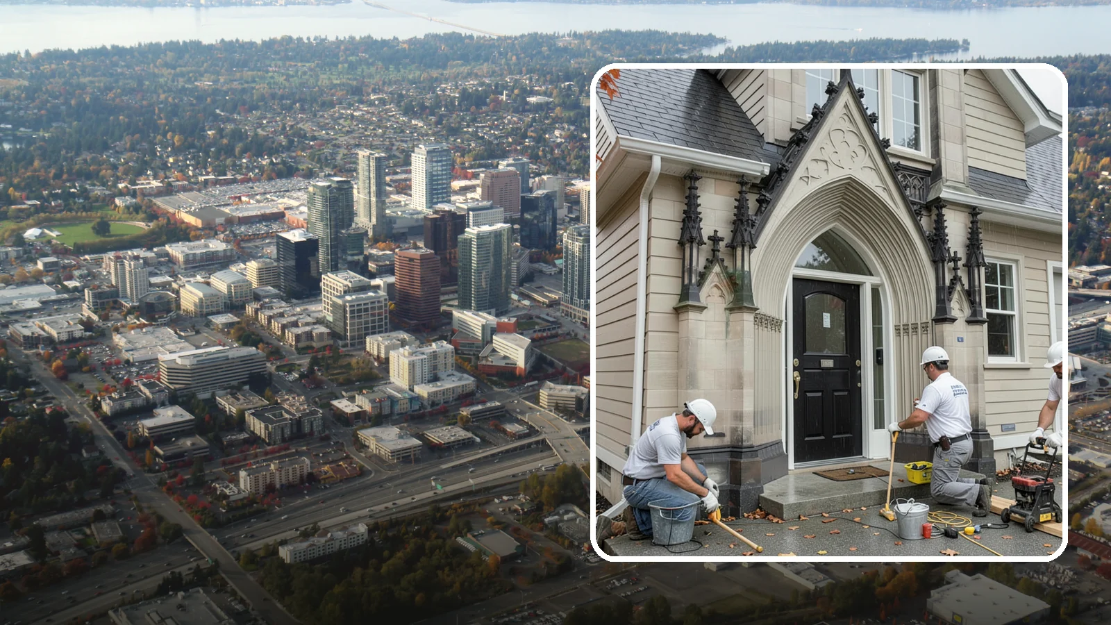 Exterior Door Installation in Bellevue, King County, WA - A new exterior door installed to seal out Western Washington's wind-driven rain while boosting your home's curb appeal and energy...